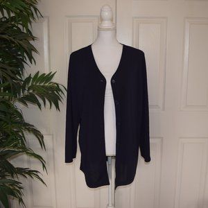 🔮Diane Von Furstenberg silk cover cardigan Navy